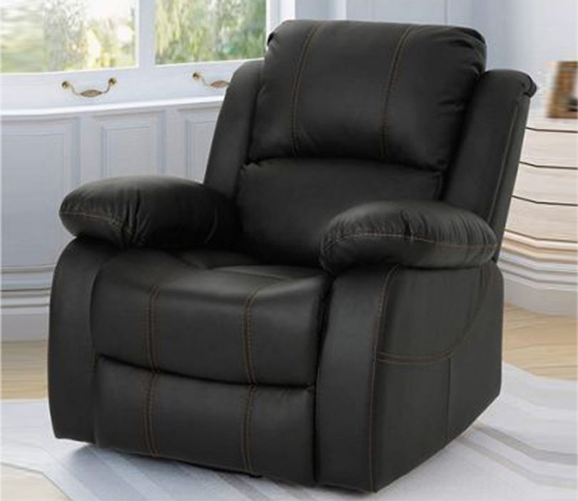 Dinvas Leatherette 1 Seater Manual Recliner Sofa